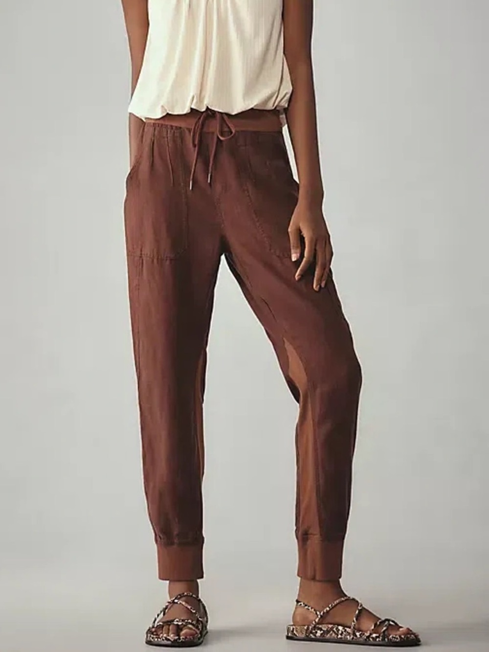 Anthro Pilcro Nomad Joggers Rust Brown M